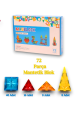 MagBlock 72 Parça Manyetik Yapı Blokları - Tamamı Mıknatıslı - Destekleyici Set